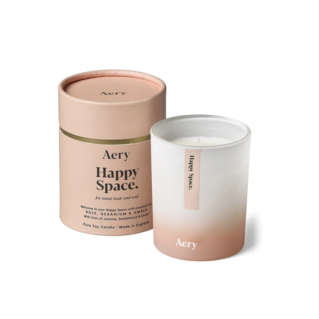 Aery Aromatherapy Soy Candle - Happy Space