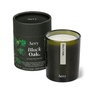 Aery Botanical Green Soy Candle - Black Oak