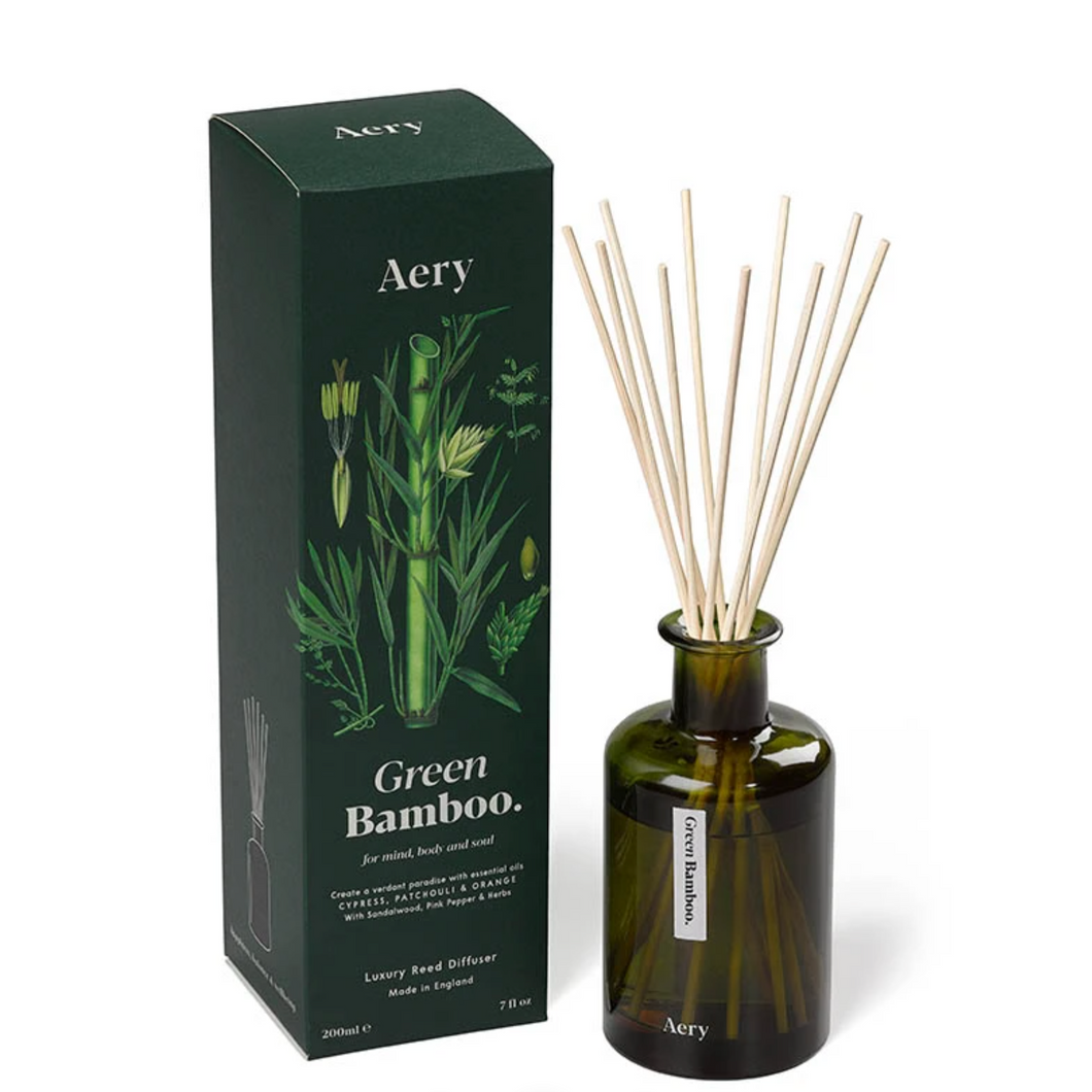 Aery Botanical Green Reed Diffuser - Green Bamboo