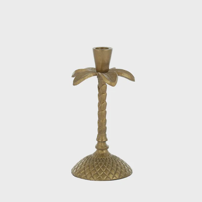 Alajuela Metal Candleholder 10x21cm Gold