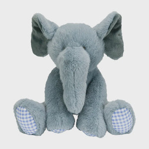 Plush Gingham Baby - Elephant
