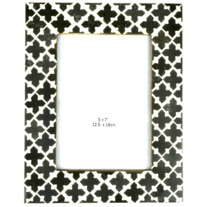 Asha 5x7" Photo Frame 19x24cm Grey/Ivory