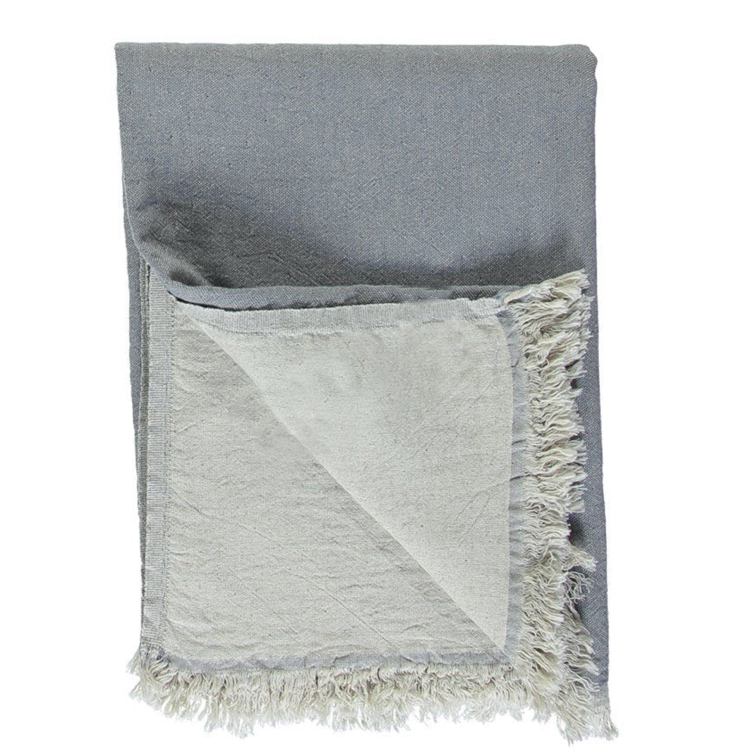 Atmosphere Linen/Cotton Throw 135x185cm - Charcoal/Grey