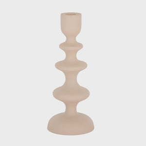 Ava Metal Candleholder 10x25cm Nude