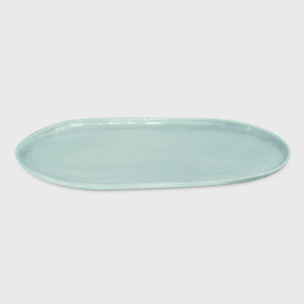Oval Platter Large Aqua