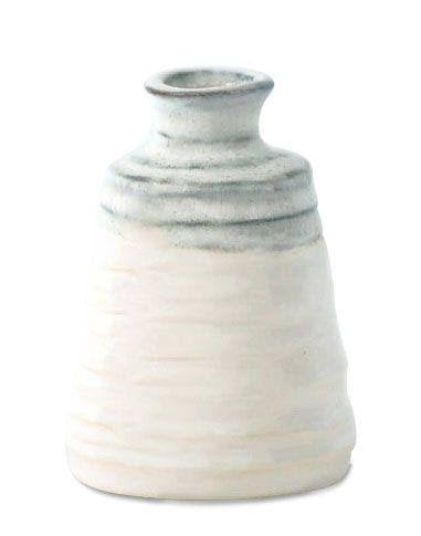 Bodhi Ceramic Vase Large 10cm - Ivory/Blue