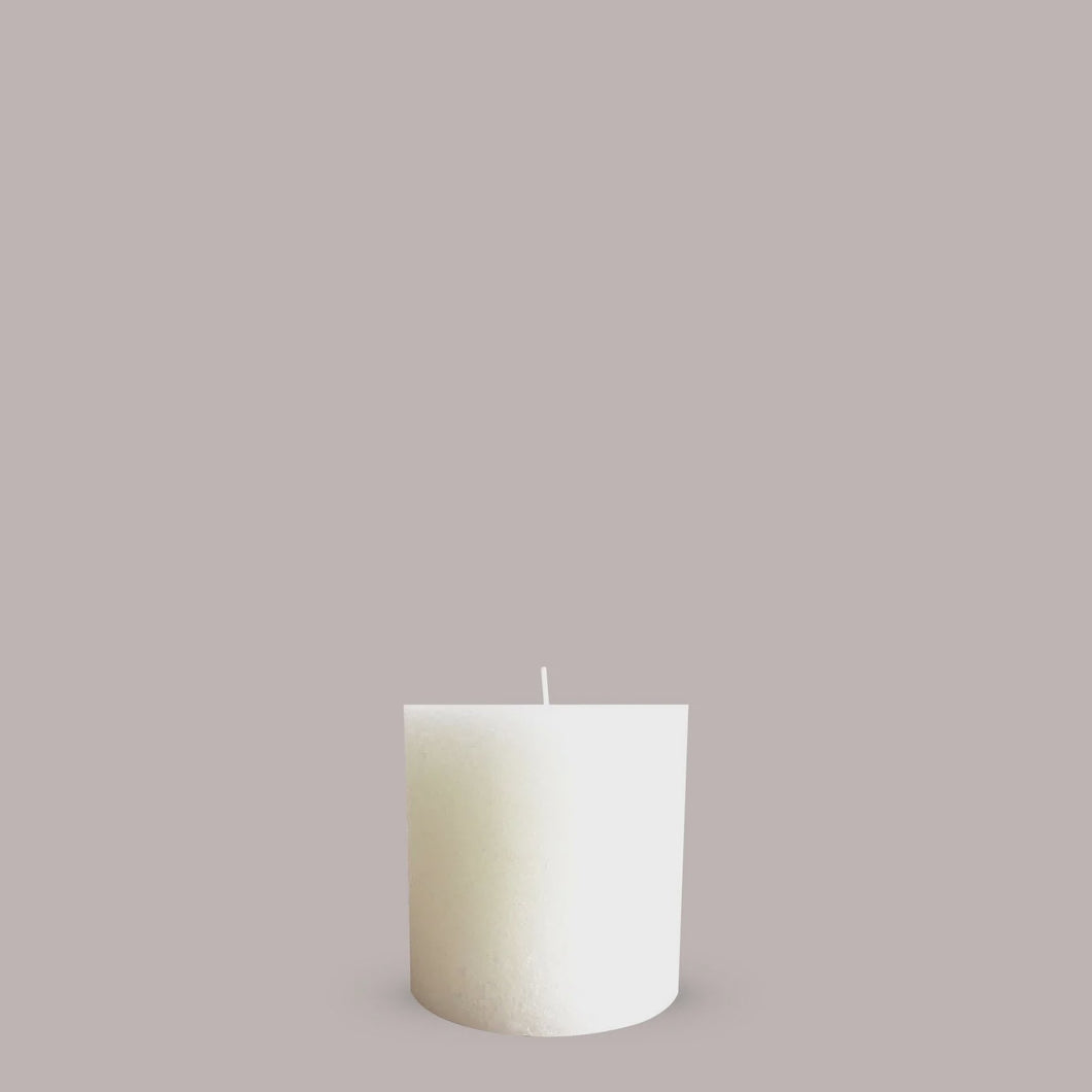 Textured Warm White Candle - Small 10x10