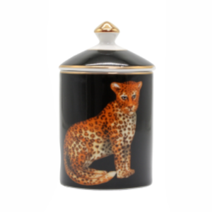 Candle in Jar 14cm - Black Leopard