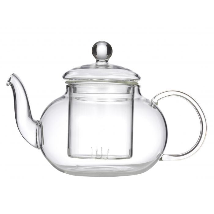 Chrysanthemum Glass Teapot with Glass Filter - 600ml/3cup