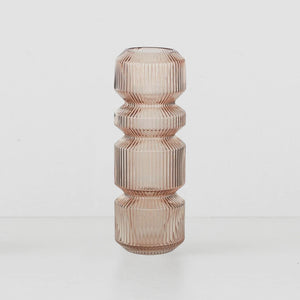 Dapper Glass Vase 12x35cm - Pink