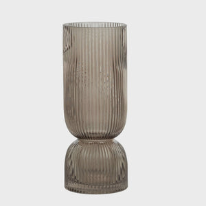 Erwin Glass Vase 10x26cm Chestnut