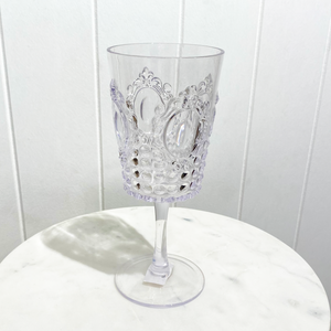 Acrylic Wine Glass Gemstone - Clear