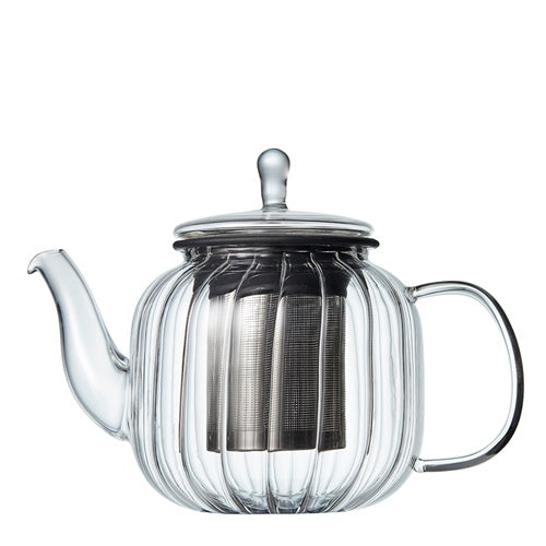 Fluted Glass Tea Pot With Infuser 750ml