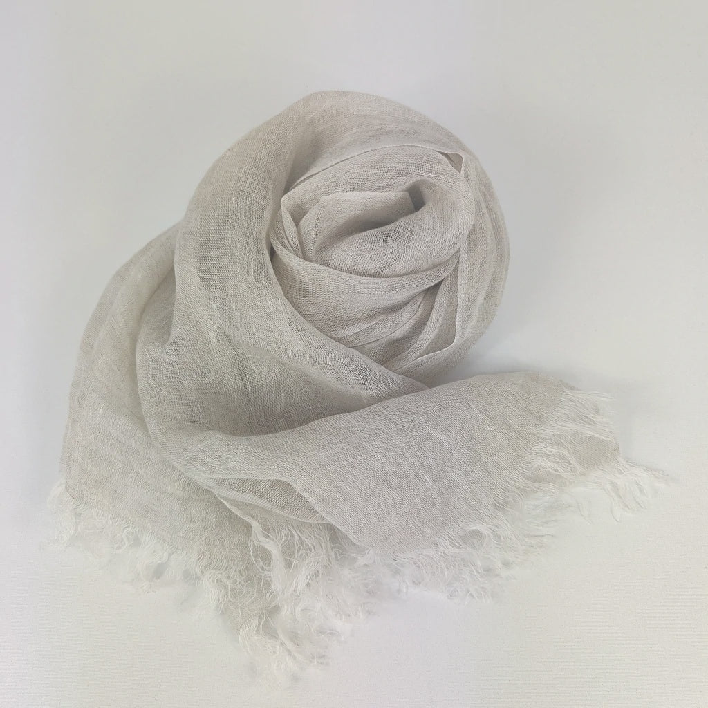 French Linen Scarf - Natural