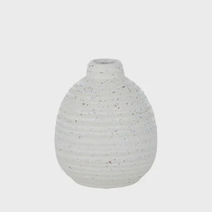 Fresco Ceramic Vase 8.5x10cm - White