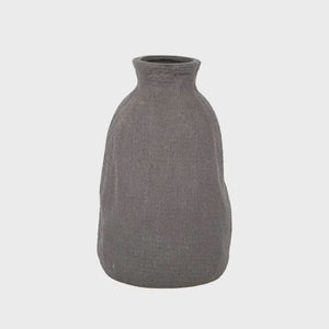 Harling Ceramic Vase 12x20cm Grey NOT WATERTIGHT