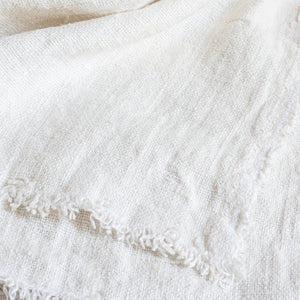 Swedish Linen Hand Towel - White
