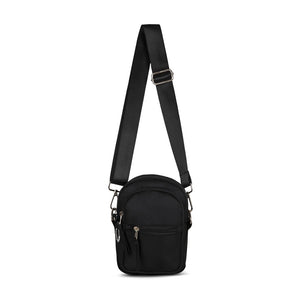 Nylon Triple Zip Camera Bag - Black