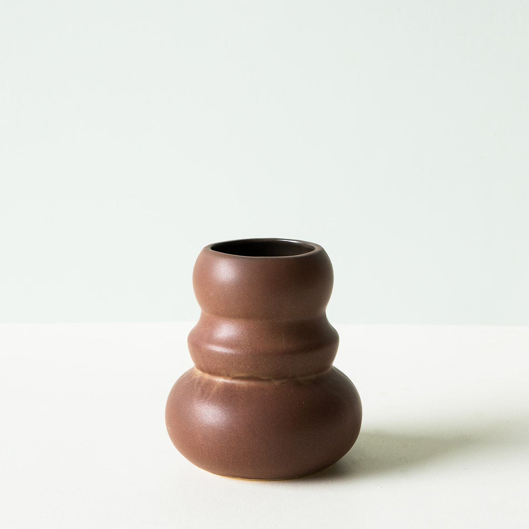 Klein Matte Brown Vase - Round