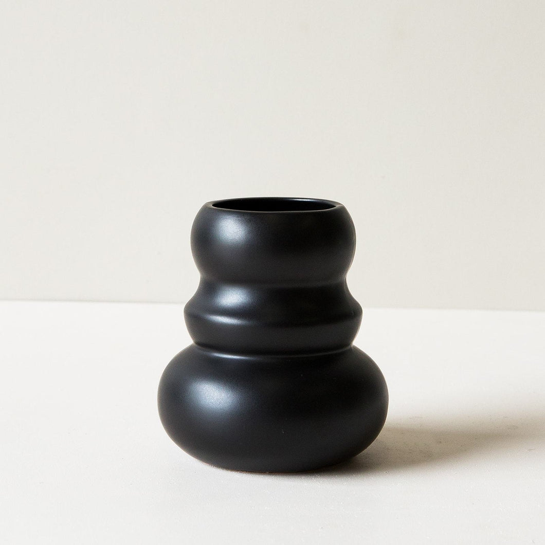 Klein Matte Black Vase - Round