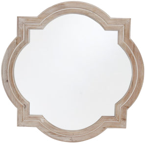 Boho Whitewash Mirror 90x90x2.5cm
