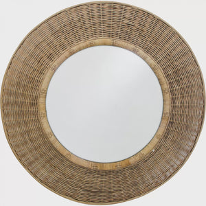 Rattan Round Mirror - Natural 87x12x87cm