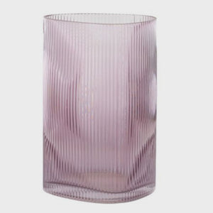 Leopold Glass Vase 13x16x25cm - Mauve