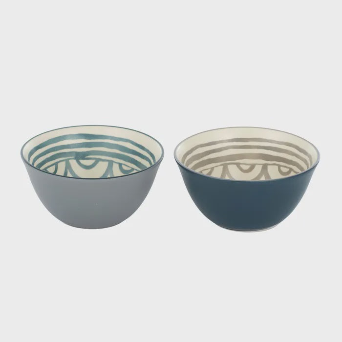 Lisbon Ceramic Bowl 12x6cm (Assorted Colours)