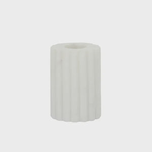 Mara Marble Candleholder 5x7.5cm White