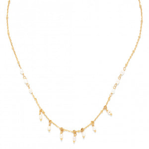 Maria Multi Dangle Pearl Necklace 38cm