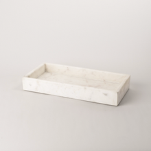 Load image into Gallery viewer, White Marble Tray - 15x30
