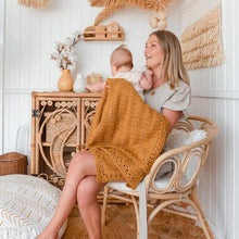 Load image into Gallery viewer, Handmade Crochet Blanket - Cinnamon
