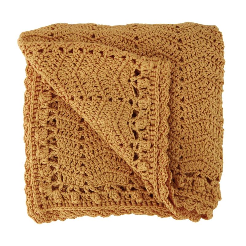 Handmade Crochet Blanket - Cinnamon