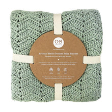 Load image into Gallery viewer, Handmade Crochet Blanket - Sage
