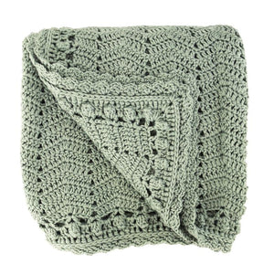 Handmade Crochet Blanket - Sage