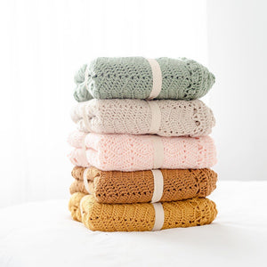 Handmade Crochet Blanket - Peach