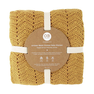 Handmade Crochet Blanket - Turmeric