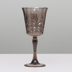 Pavillion Acrylic Crystal Cut Wine Glass - Smoke