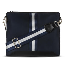 Load image into Gallery viewer, Nylon Flat Cross Body Bag - Navy

