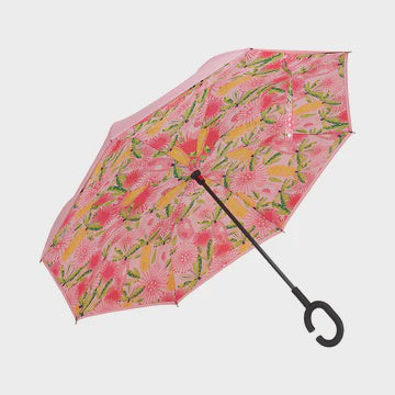 Reverse Umbrella - Pink Banksia