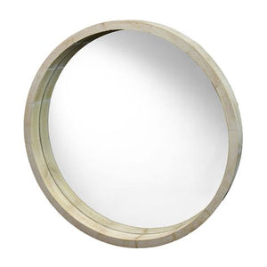 Round Nat Wood Deep Rim 52cm Mirror