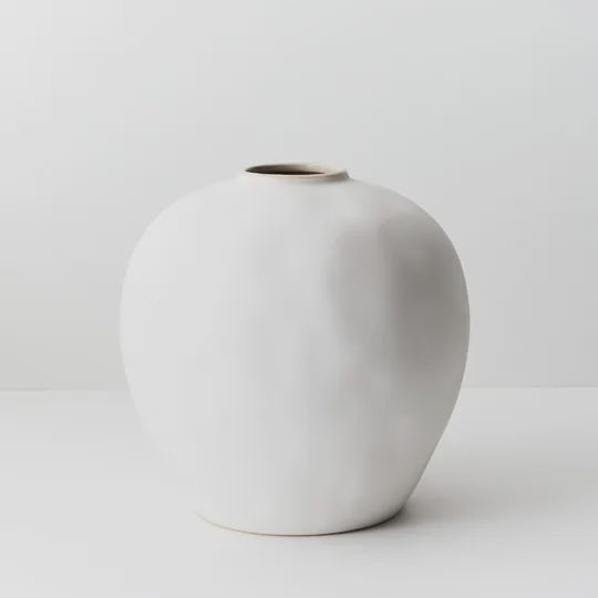 Round Cavo Vase - White 26cm