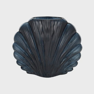 Schale Glass Vase 20x10x17cm Navy