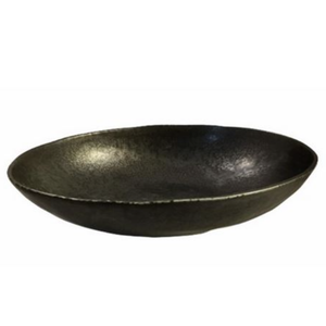 BB Black Large Oval Bowl 20cm / BB Black Glaze