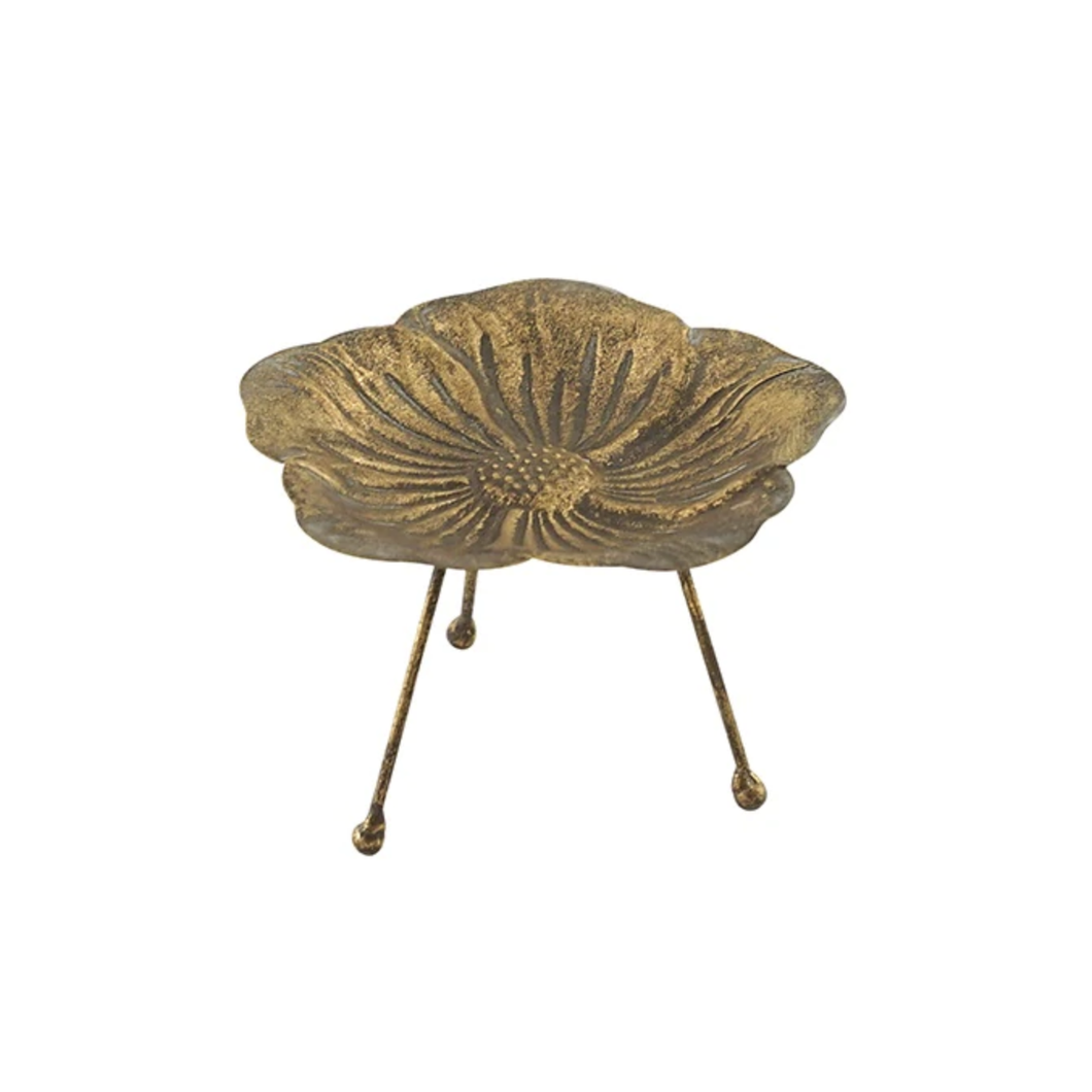 Alto Metal Gold Waterlilly Plate Stand