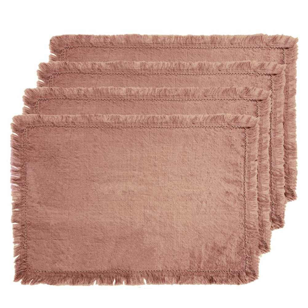 Avani Placemats S/4 - 33x48cm - Clay Pink