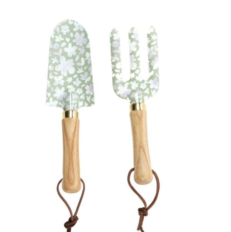 Ditsy S/2 Garden Tools - Sage