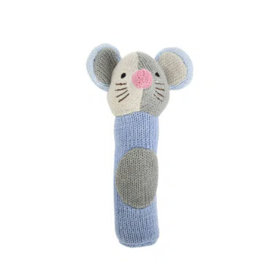 Knit Rattle - Mouse