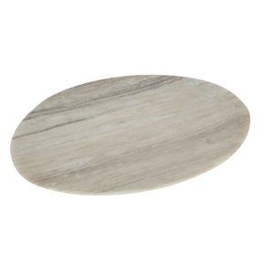 Ridge Marble Organic Plate Large - Beige