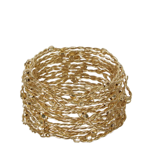 Gold Thread & Bead Napkin Ring